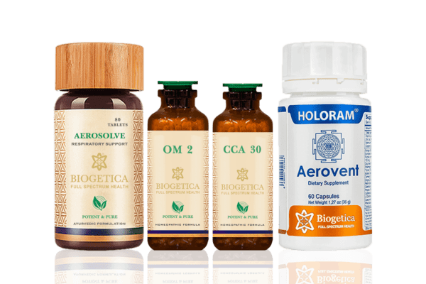 Deliverance Respiratory support kit with OM2 BRC and Adhathoda Ext. - 160 Days