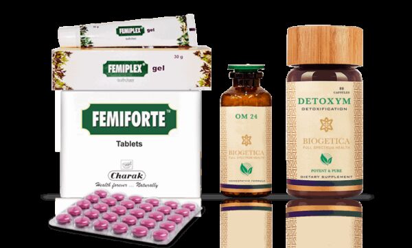 Doctor Recommended 4 Month Supply Biogetica Freedom Kit with OM 24 Formula and Femiforte tablets