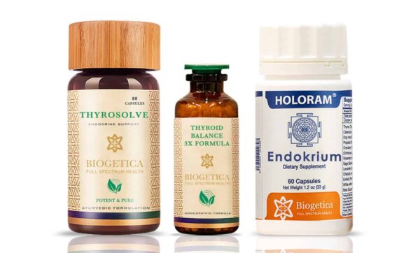 Doctor Recommended 4 Month Supply Freedom Endocrine Support kit with Thyrosolve and Homeopathic thyroidium 3X