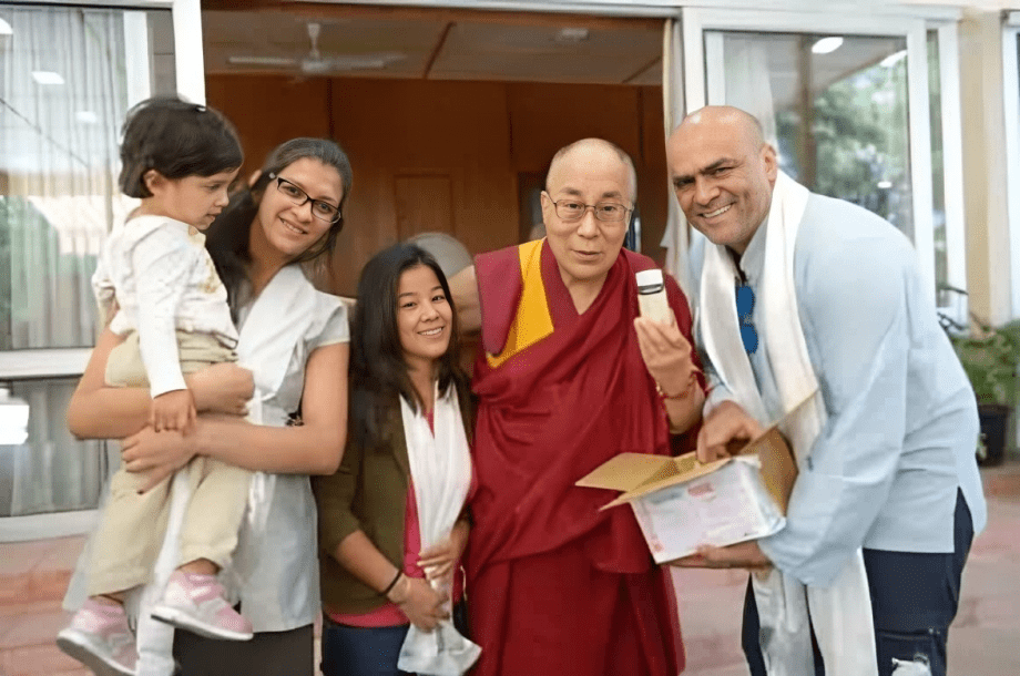 Featuring Apurve and his family with Dalai Lama at his residence 