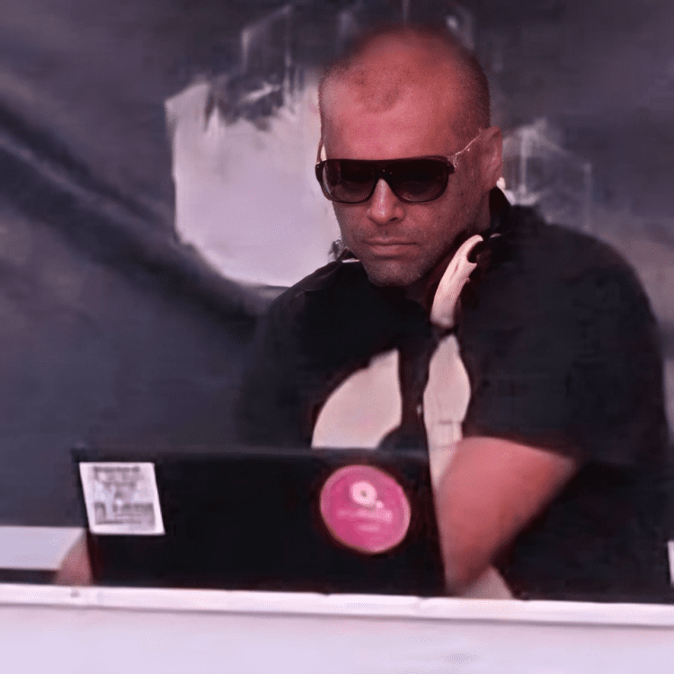Apurve at a DJ gig for his 40th birthday